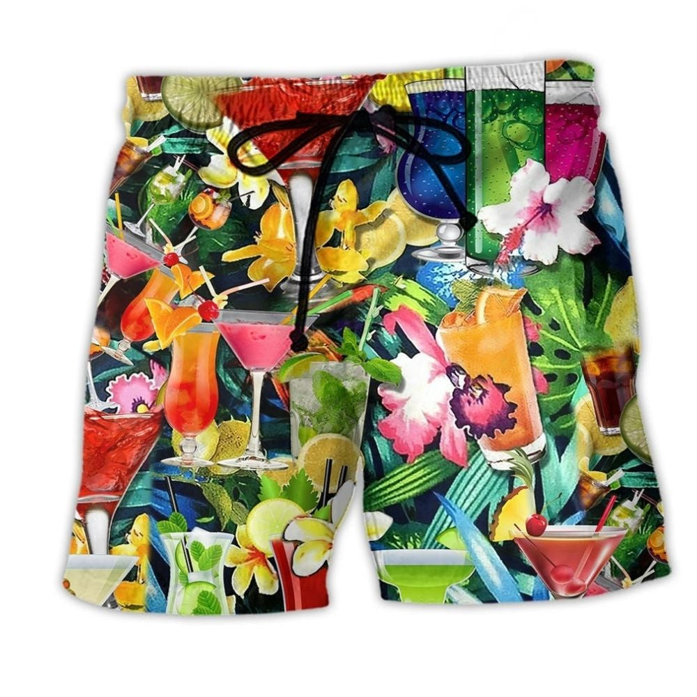 Cocktail And Flowers Beautiful Style – Beach Short