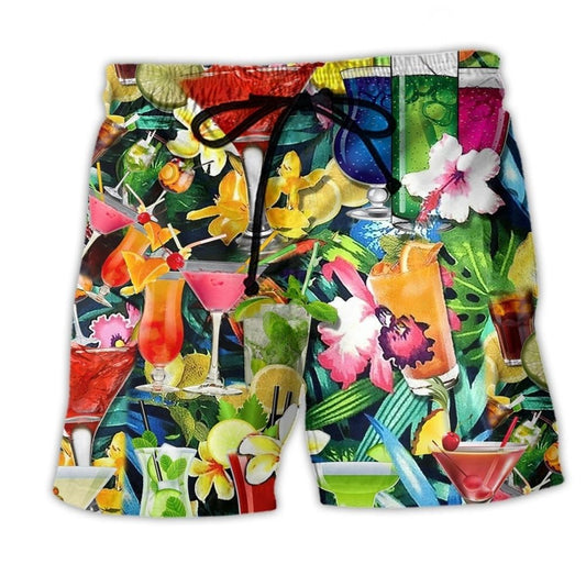 Cocktail And Flowers Beautiful Style – Beach Short
