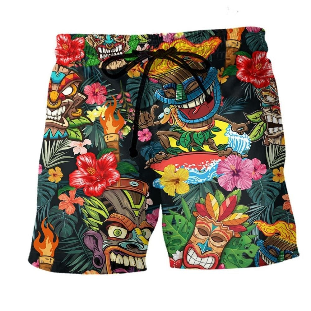 Tiki Hawaii Island Lover - Beach Short