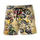 Vintage Motocross Biker Motorcycle – Beach Short