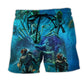 Ocean Rise Like The Waves Blue - Beach Short