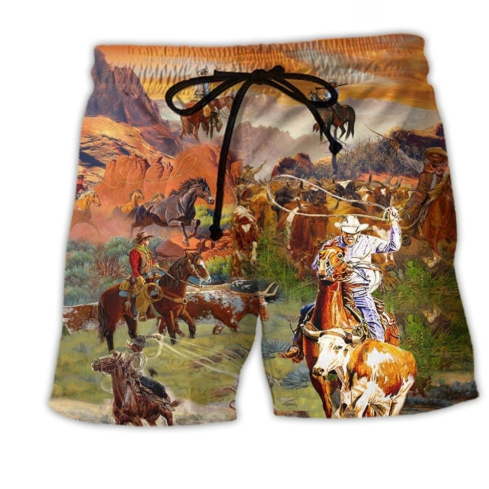 Cowboy Love Nature Western Life – Beach Short