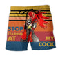 Rooster Farm Humor Bold Attitude Art – Beach Short