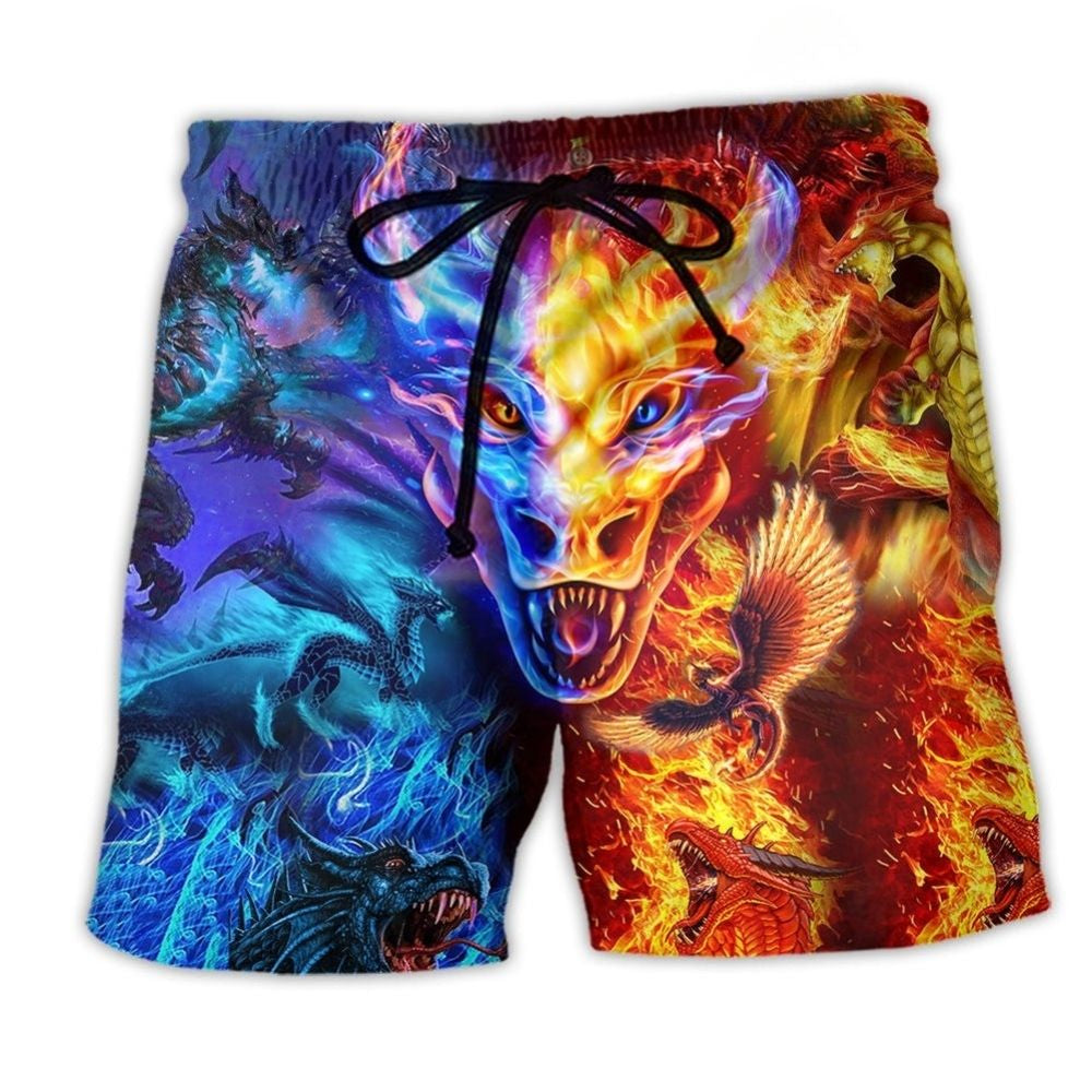 Dragon Fire And Water Fantasy – Beach Short