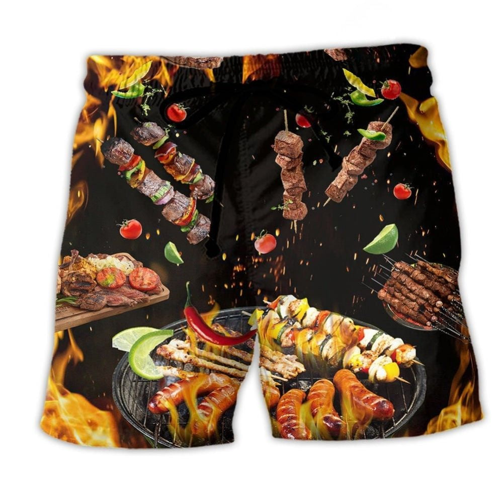 BBQ Fire Food Style - Beach Short