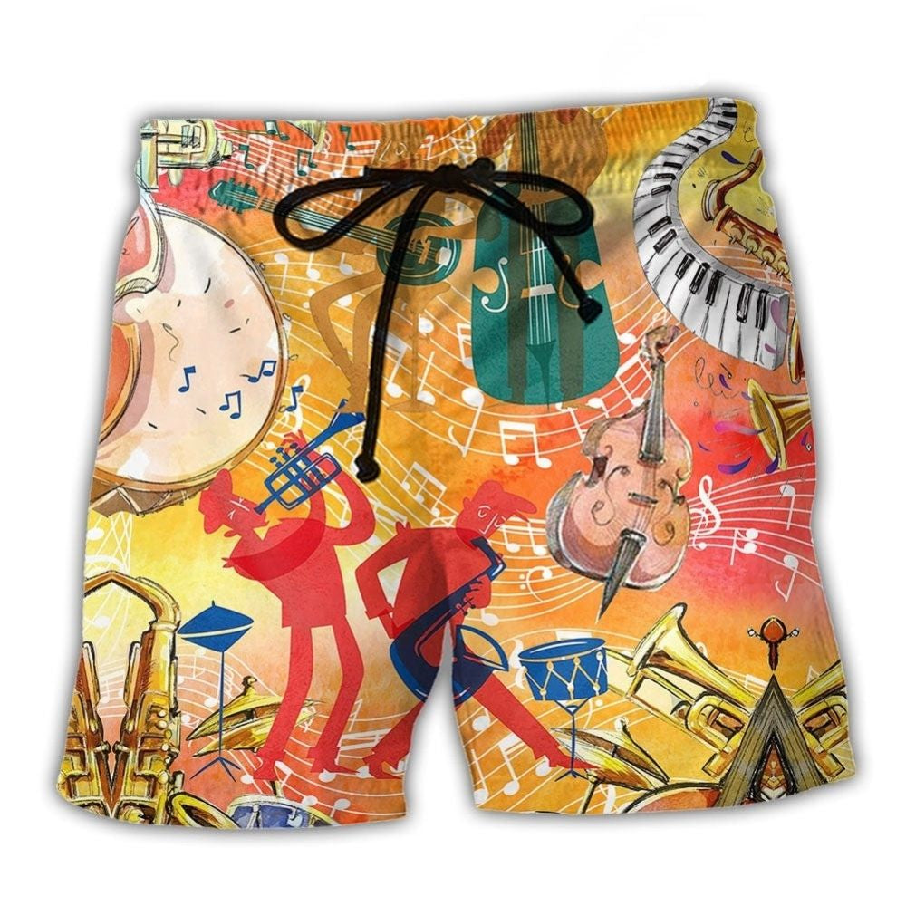 Jazz Music Life Quote Style – Beach Short