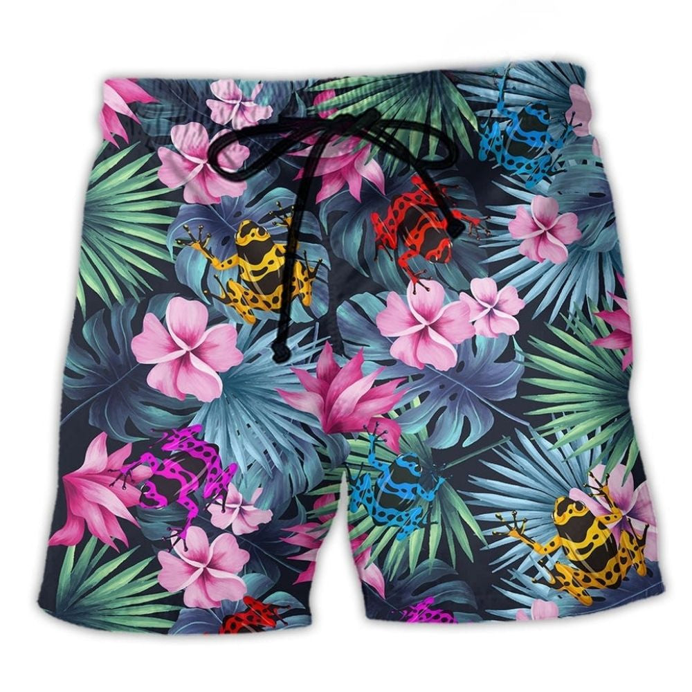 Tropical Frog Summer Vibes Art – Beach Short