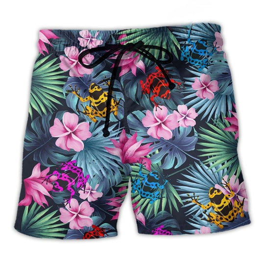 Tropical Frog Summer Vibes Art – Beach Short