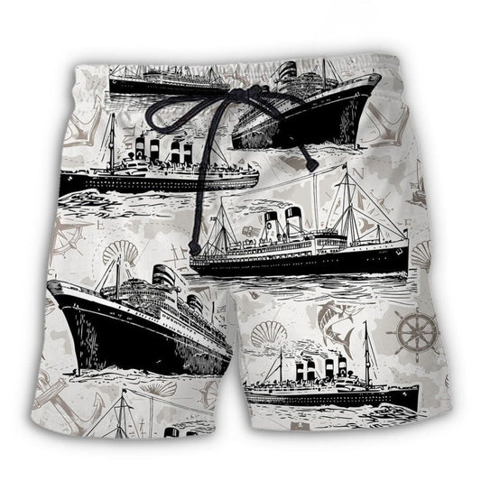 Retro Cruising Sea Map Adventure – Beach Short