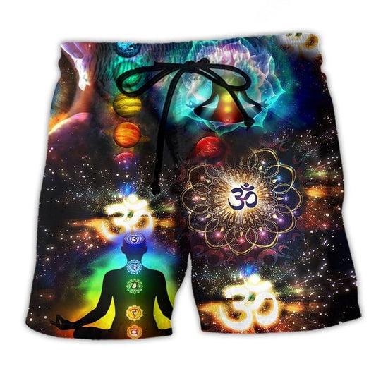 Yoga Om Colorful Meditation - Beach Short