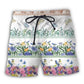 Floral Bird And Butterfly Nature – Beach Short