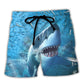 Shark Swimming Through Baitfish – Beach Short