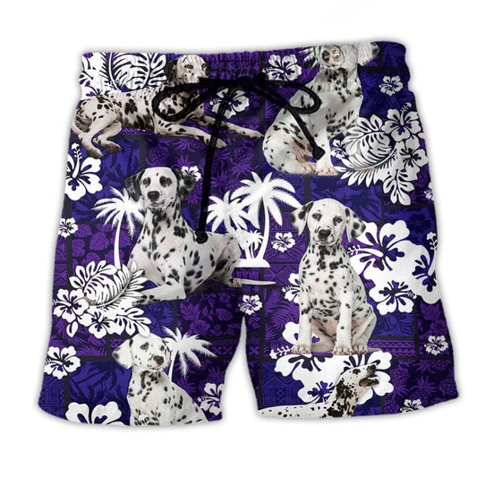 Dalmatian Tropical Summer Dog - Beach Short