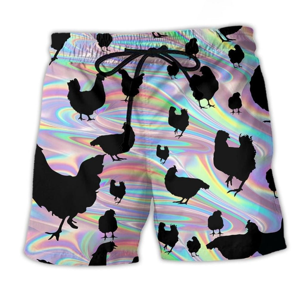 Chicken Farm Rustic Country Style Art – Beach Short