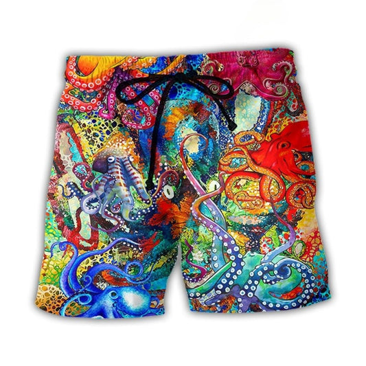 Octopus Lover Colorful Fantasy – Beach Short
