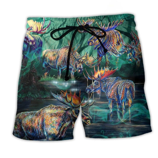 Life Better With A Moose Art – Beach Short