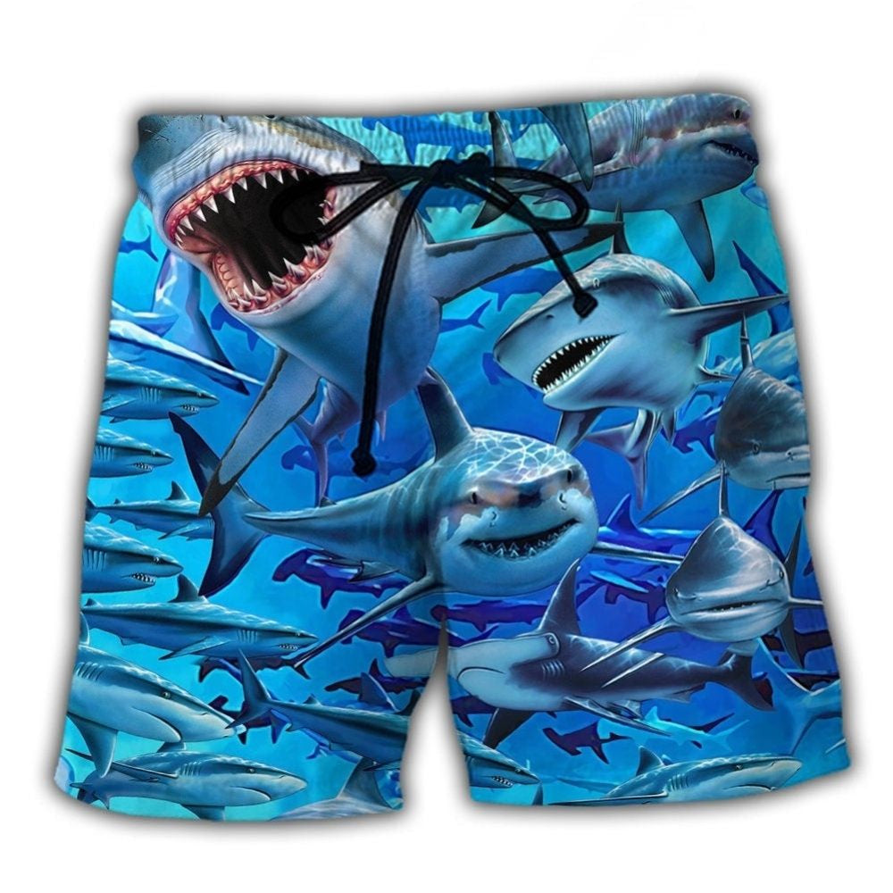 Shark Ocean Adventure Art – Beach Short