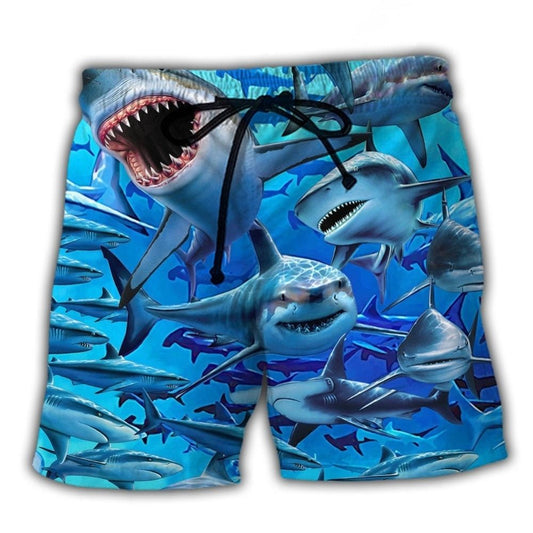 Shark Ocean Adventure Art – Beach Short