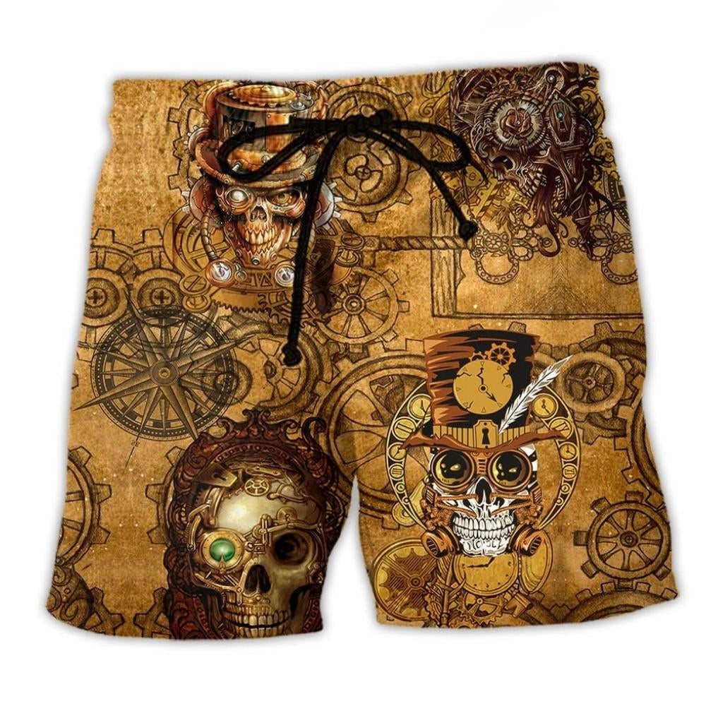 Skull Pirate Retro Style - Beach Short