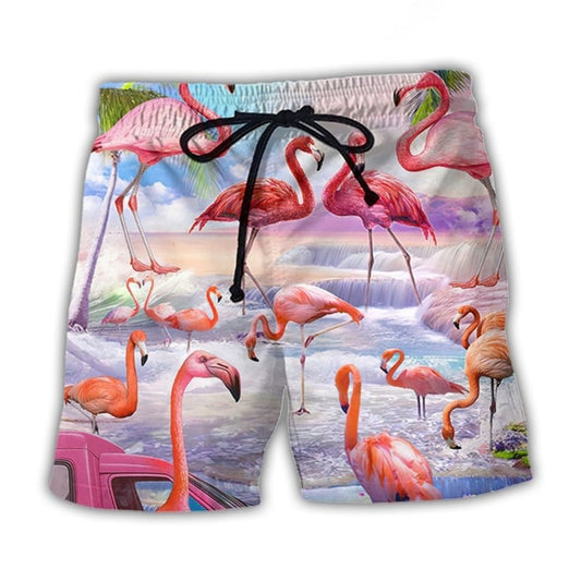 Tropical Flamingo Paradise Cool Style – Beach Short
