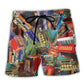 Accordion Music Humor Art – Beach Short