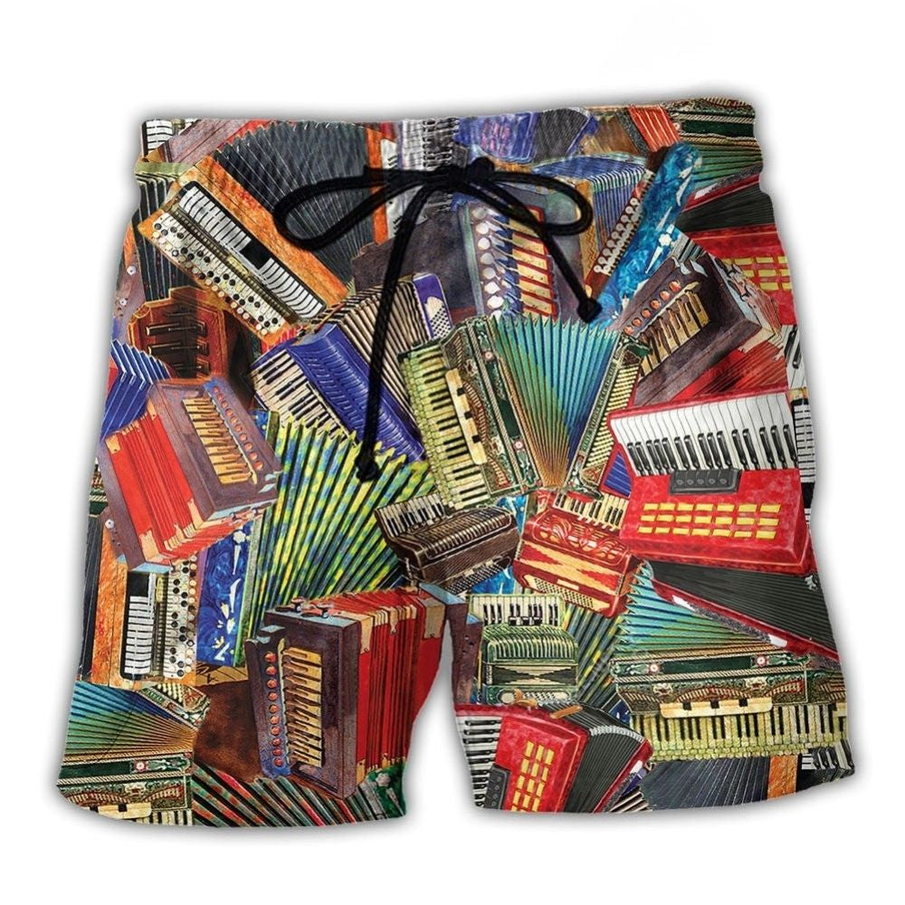 Accordion Music Humor Art – Beach Short