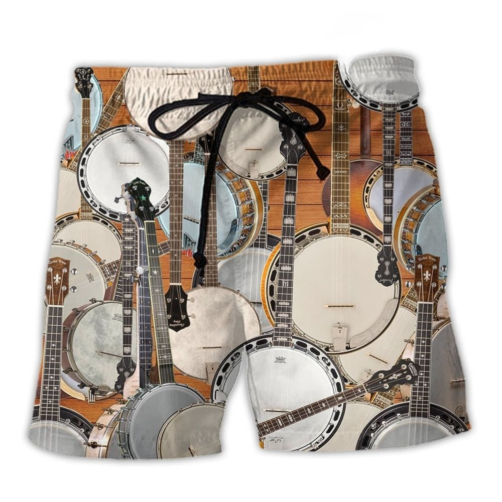 Banjo Simple Music Love Life  - Beach Short