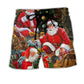 Christmas Santa Holiday Gift Art – Beach Short