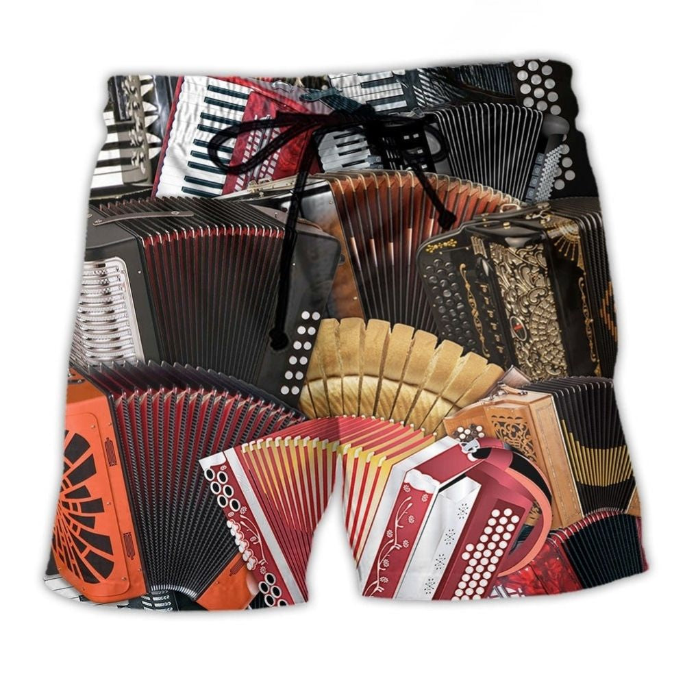 Accordion Gentleman Music Humor Quote – Beach Short