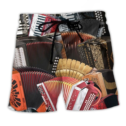 Accordion Gentleman Music Humor Quote – Beach Short