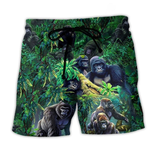 Gorilla Jungle Family Animal - Beach Short
