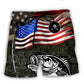 Fishing USA Flag Retro – Beach Short