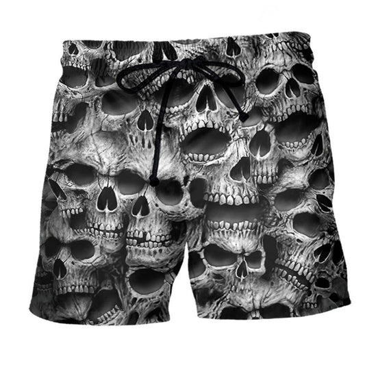 Skull No Fear No Pain Cool Style - Beach Short