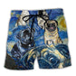 Cute Pug Dog Starry Night – Beach Short
