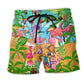 Flamingo Let’s Get Flocked Up - Beach Short