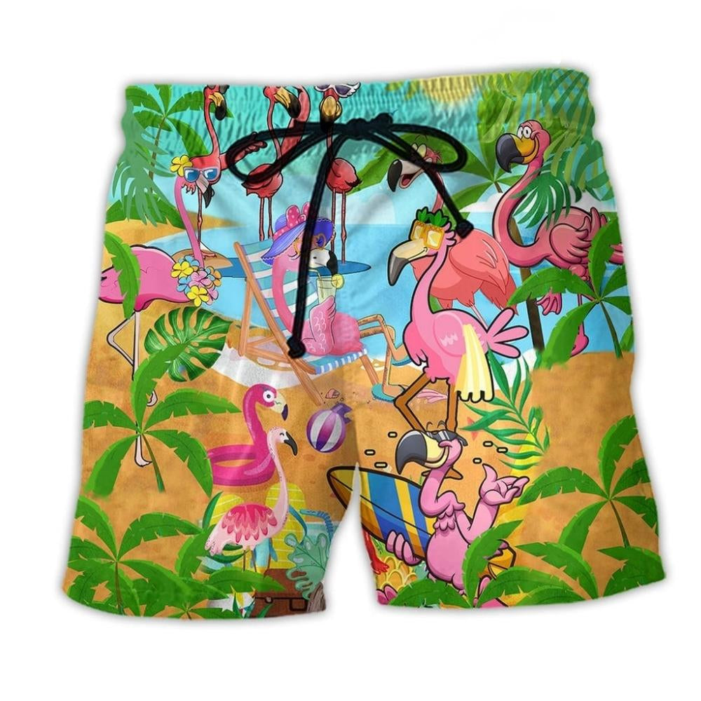 Flamingo Let’s Get Flocked Up - Beach Short