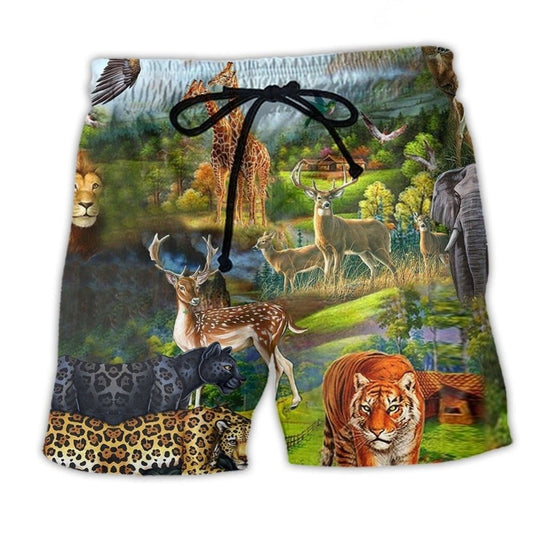Wildlife Animal Life Art – Beach Short