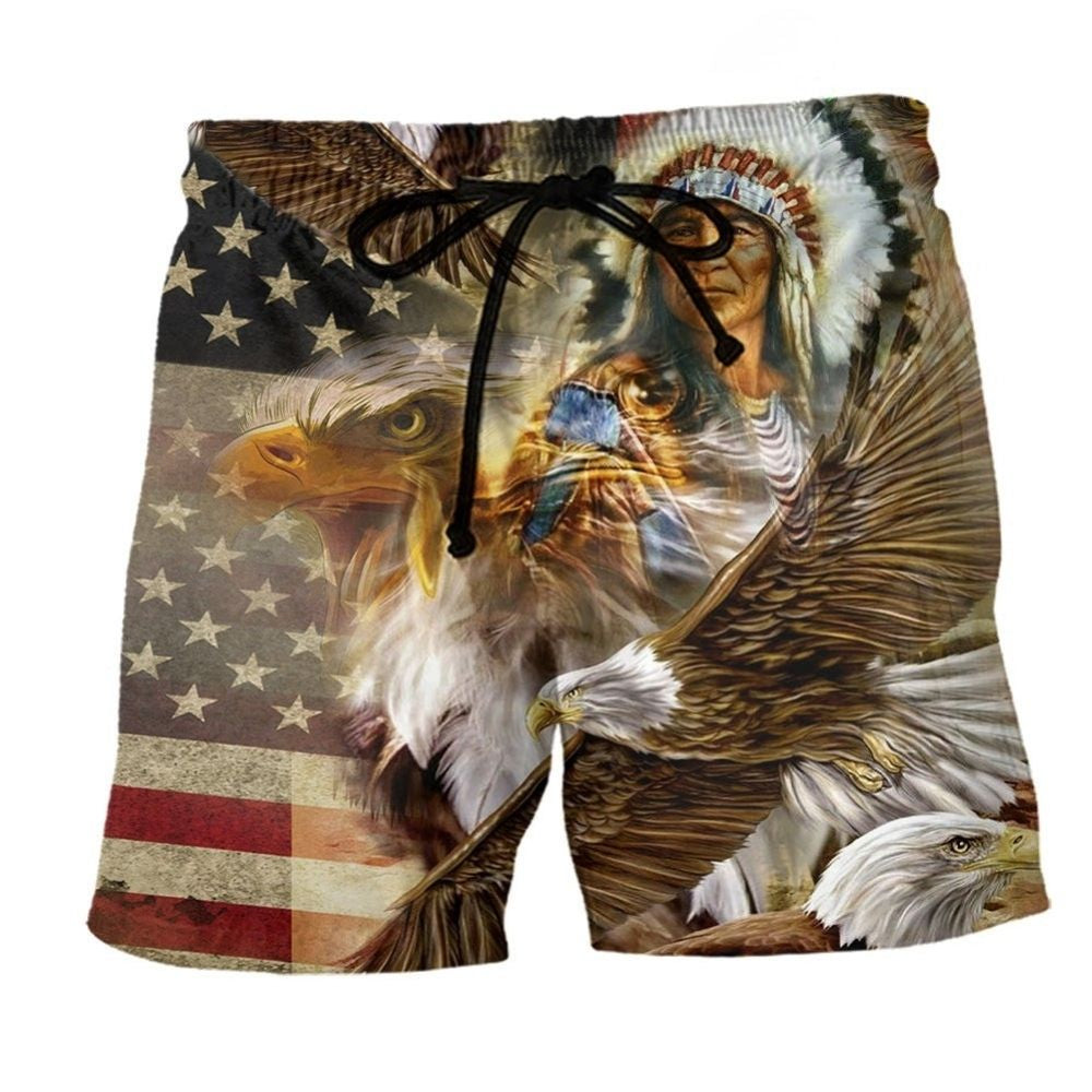 Native American Eagle Pride - Beach Short