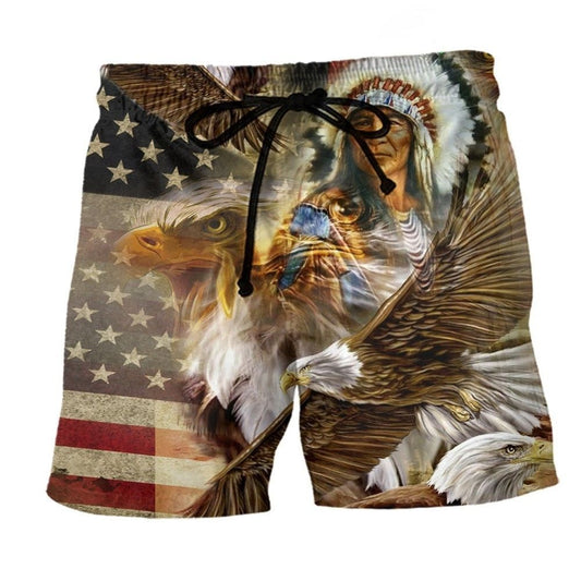 Native American Eagle Pride - Beach Short