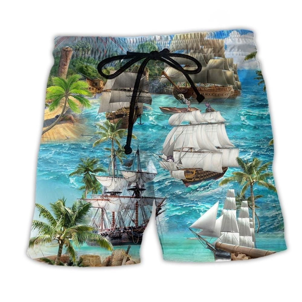 Sailing Ship Ocean Adventure – Beach Short