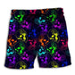 Neon Skull Electric Cool Art – Beach Short
