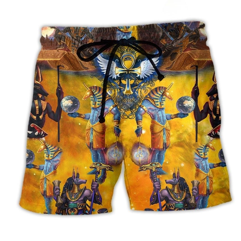 Egyptian Gold Inspired Ancient Art – Beach Short