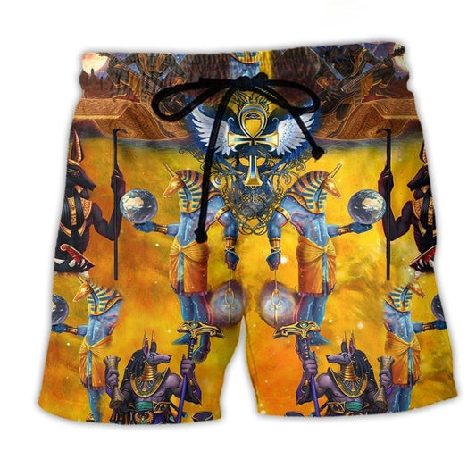 Egyptian Gold Inspired Ancient Art – Beach Short