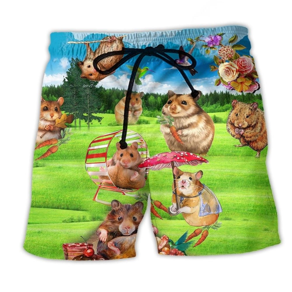 Life Better With Guinea Pig Art – Beach Short