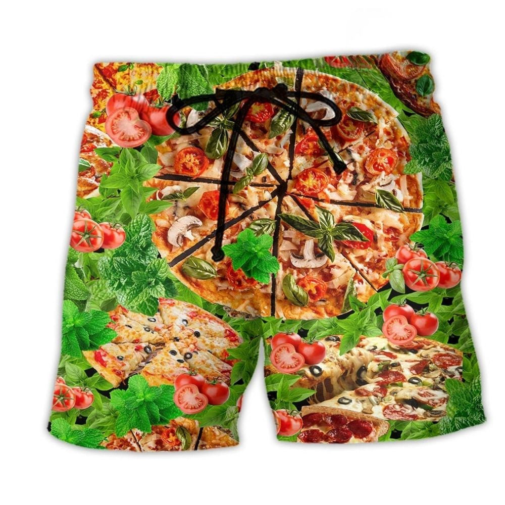 Pizza Love At First Bite Art – Beach Short