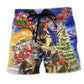 Veteran Merry Christmas America - Beach Short