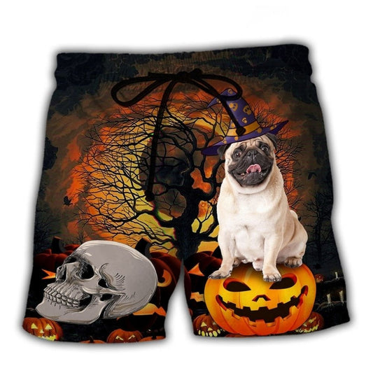Pug Halloween Cute Dog – Beach Short