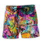 Psychedelic Dinosaur Soul Vision – Beach Short