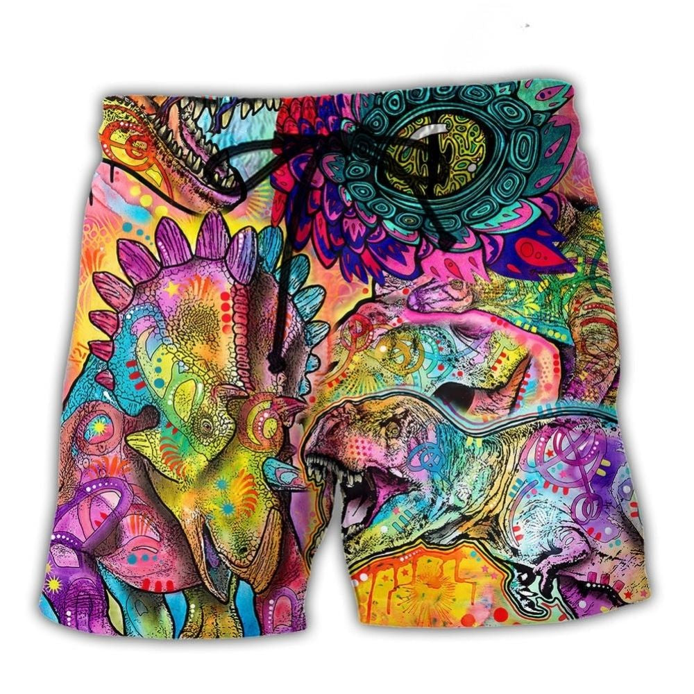 Psychedelic Dinosaur Soul Vision – Beach Short