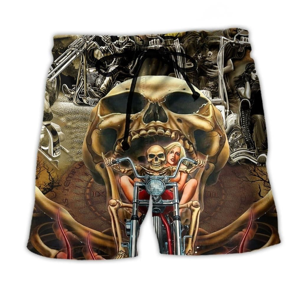 Skull Stay Wild Untamed - Beach Short